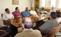جلسه پیگیری پیشرفت فیزیکی مرکز بهداشتی درمانی شهر نوش آباد