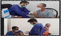 15 نفر از پاکبانان و عوامل آرامستان شهر ابوزیدآباد در مقابله با ویروس کرونا واکسینه شدند